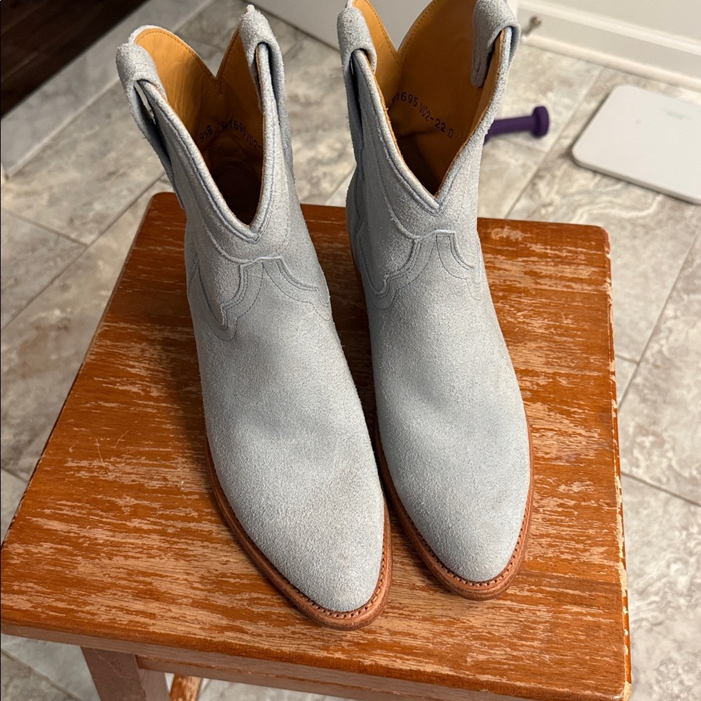 Tecovas Blue Gray Leather Boots